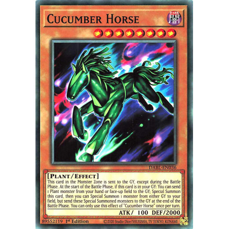Yu-Gi-Oh TCG DABL-EN036 C Cucumber Horse Darkwing Blast