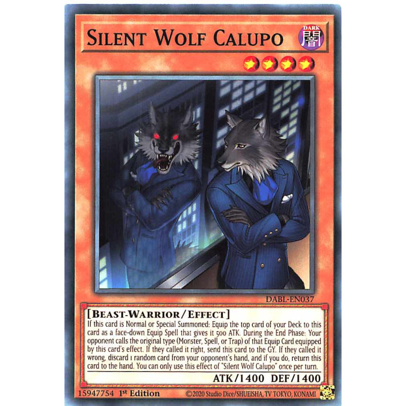 Yu-Gi-Oh TCG DABL-EN037 C Silent Wolf Calupo Darkwing Blast