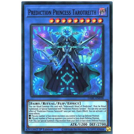 Yu-Gi-Oh TCG DABL-EN038 SR Prediction Princess Tarotreith Darkwing Blast