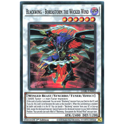 Yu-Gi-Oh TCG DABL-EN043 SR Blackwing - Boreastorm the Wicked Wind Darkwing Blast