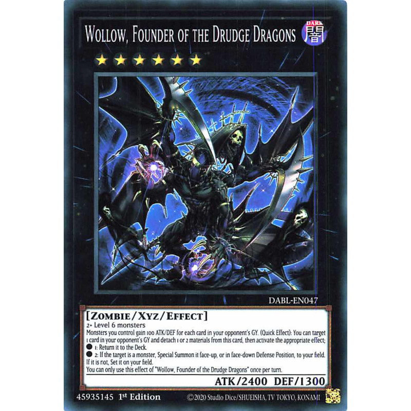 Yu-Gi-Oh TCG DABL-EN047 SR Wollow, Founder of the Drudge Dragons Darkwing Blast
