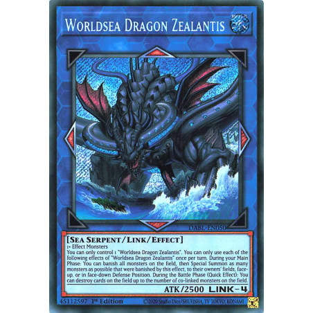 Yu-Gi-Oh TCG DABL-EN050 SE Worldsea Dragon Zealantis Darkwing Blast