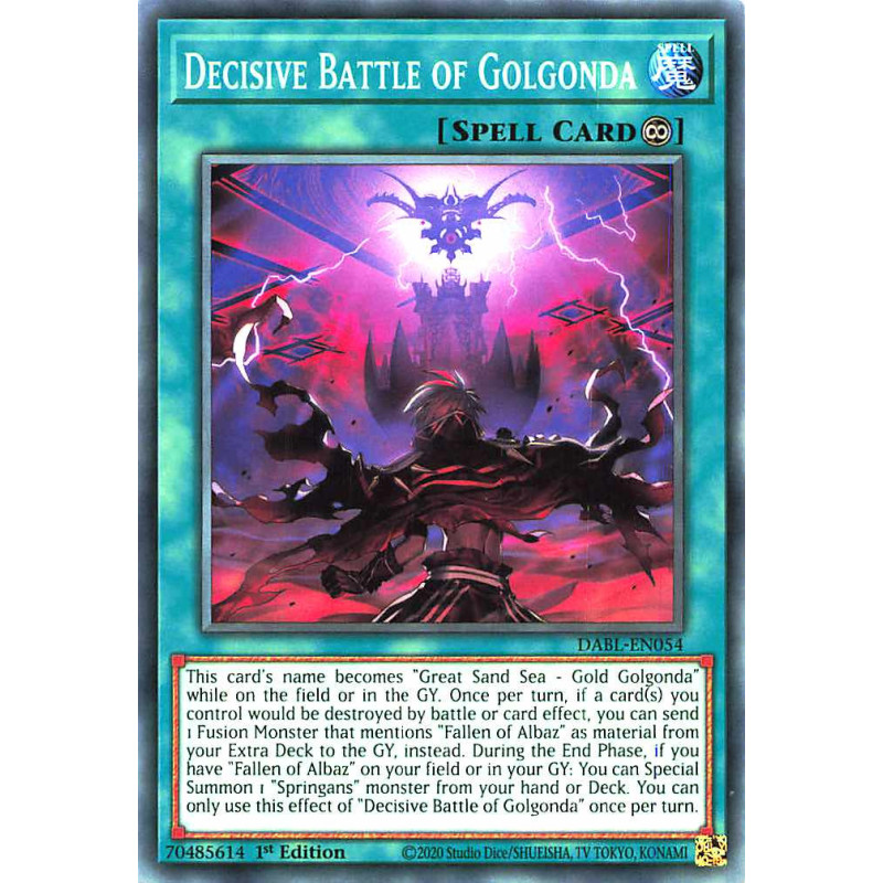 Yu-Gi-Oh TCG DABL-EN054 C Decisive Battle of Golgonda Darkwing Blast