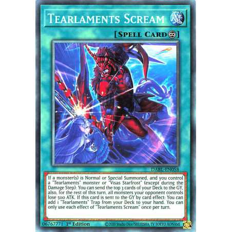 Yu-Gi-Oh TCG DABL-EN058 C Tearlaments Scream Darkwing Blast