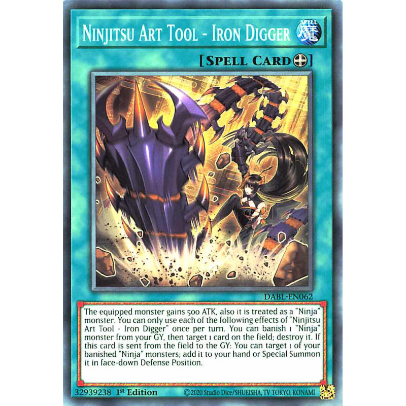 Yu-Gi-Oh TCG DABL-EN062 C Ninjitsu Art Tool - Iron Digger Darkwing Blast