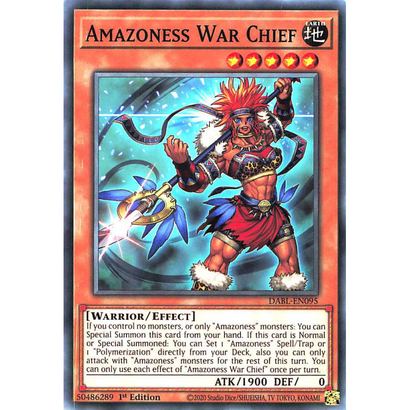 Yu-Gi-Oh TCG DABL-EN095 C Amazoness War Chief Darkwing Blast