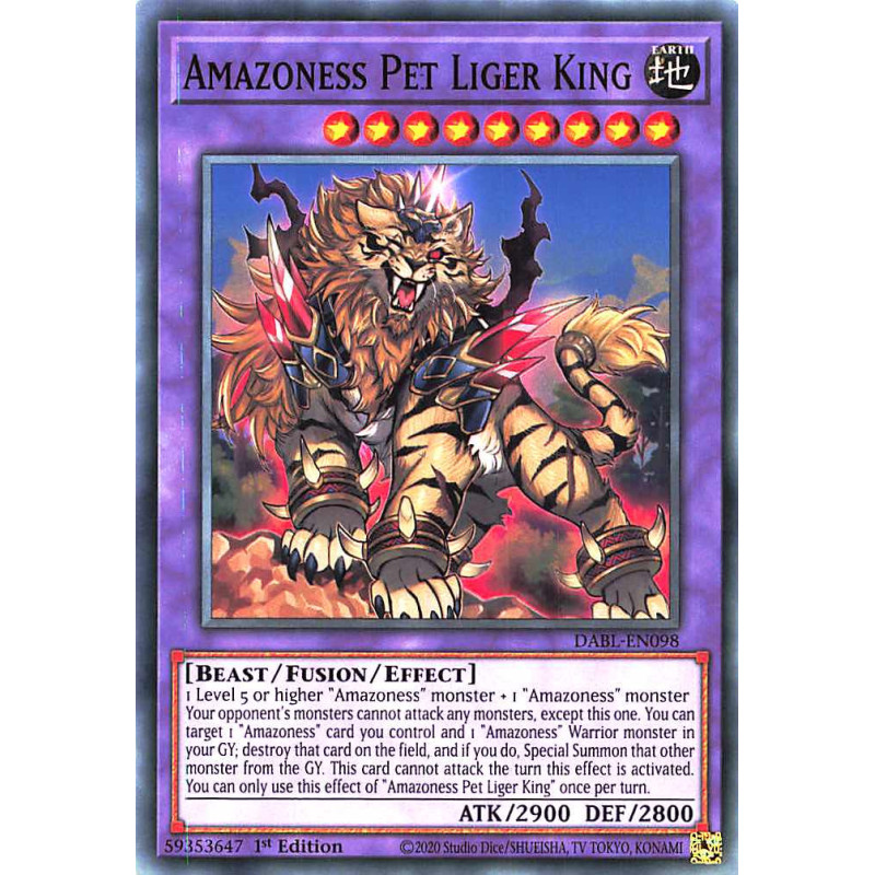 Yu-Gi-Oh TCG DABL-EN098 C Amazoness Pet Liger King Darkwing Blast