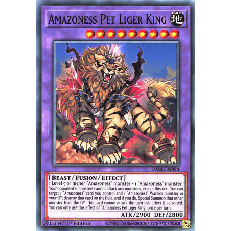 Yu-Gi-Oh TCG DABL-EN098 C Amazoness Pet Liger King Darkwing Blast