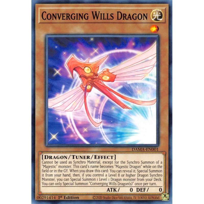 Yu-Gi-Oh TCG DAMA-EN001 C Converging Wills Dragon Dawn of Majesty