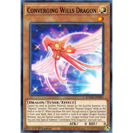 Yu-Gi-Oh TCG DAMA-EN001 C Converging Wills Dragon Dawn of Majesty