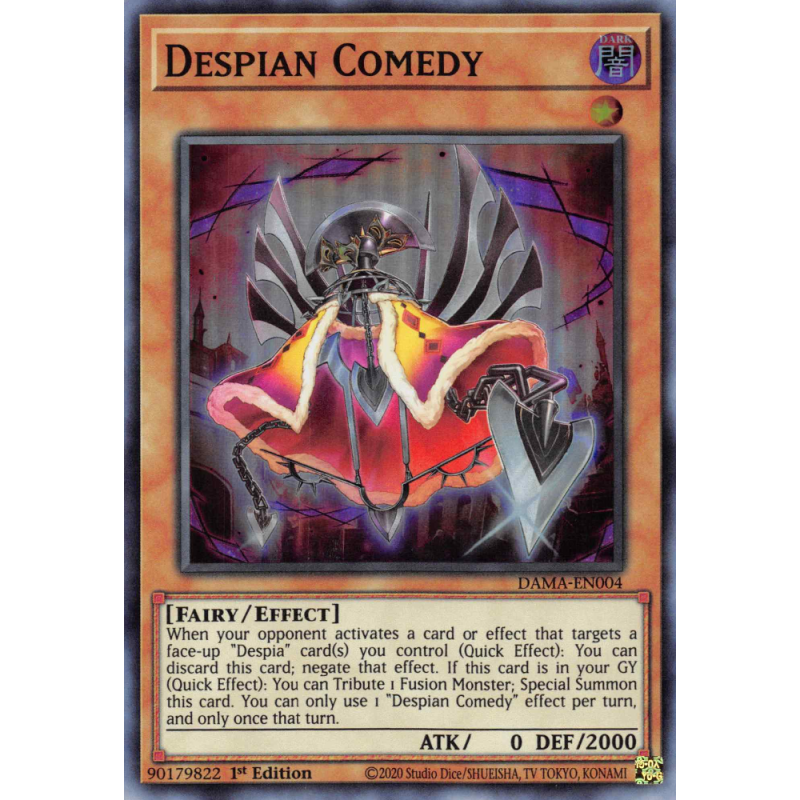 Yu-Gi-Oh TCG DAMA-EN004 SR Despian Comedy Dawn of Majesty