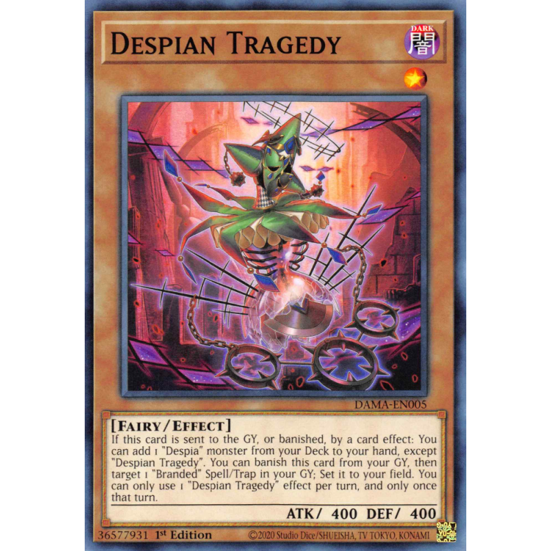 Yu-Gi-Oh TCG DAMA-EN005 C Despian Tragedy Dawn of Majesty