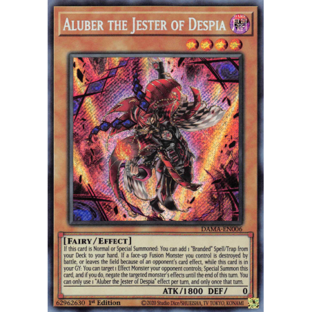 Yu-Gi-Oh TCG DAMA-EN006 SE Aluber the Jester of Despia Dawn of Majesty