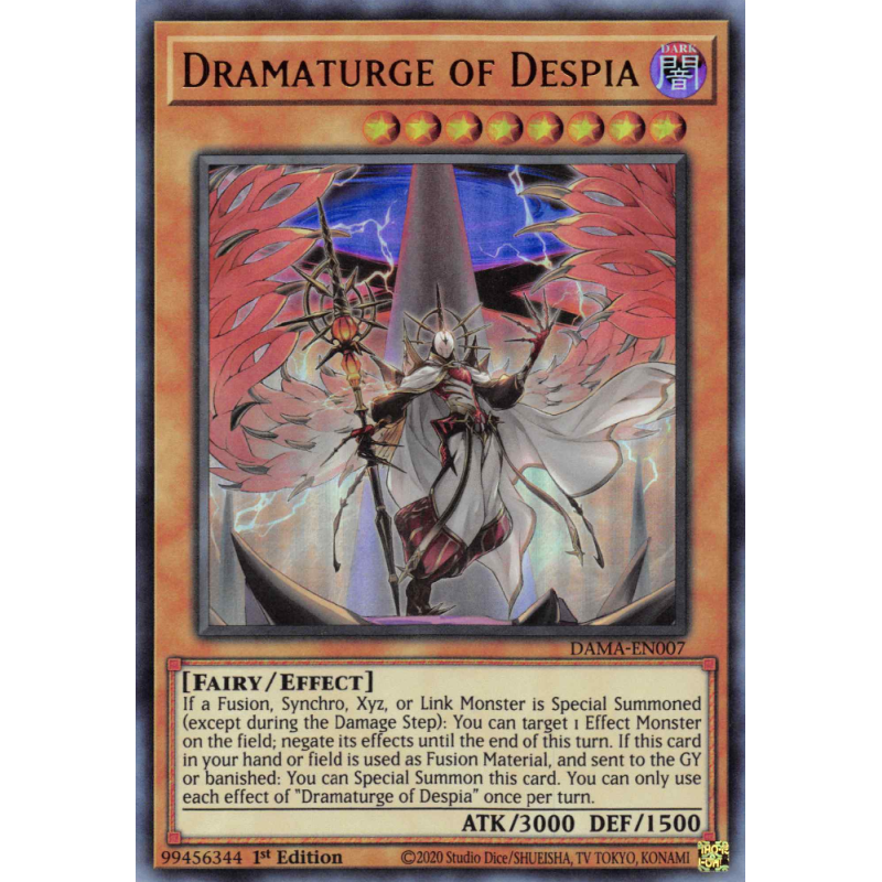 Yu-Gi-Oh TCG DAMA-EN007 UR Dramaturge of Despia Dawn of Majesty