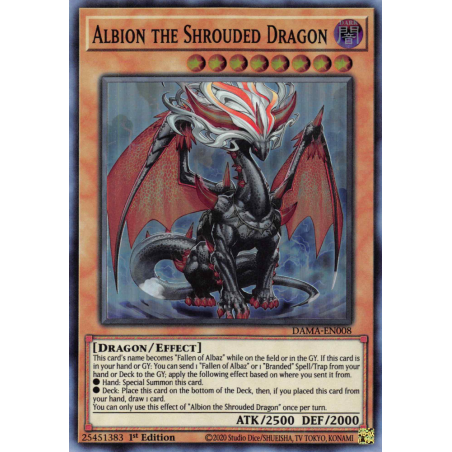 Yu-Gi-Oh TCG DAMA-EN008 SR Albion the Shrouded Dragon Dawn of Majesty