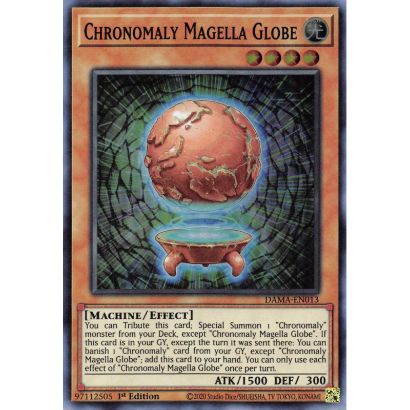 Yu-Gi-Oh TCG DAMA-EN013 SR Chronomaly Magella Globe Dawn of Majesty