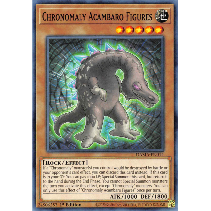 Yu-Gi-Oh TCG DAMA-EN014 C Chronomaly Acambaro Figures Dawn of Majesty