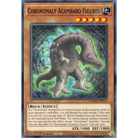 Yu-Gi-Oh TCG DAMA-EN014 C Chronomaly Acambaro Figures Dawn of Majesty