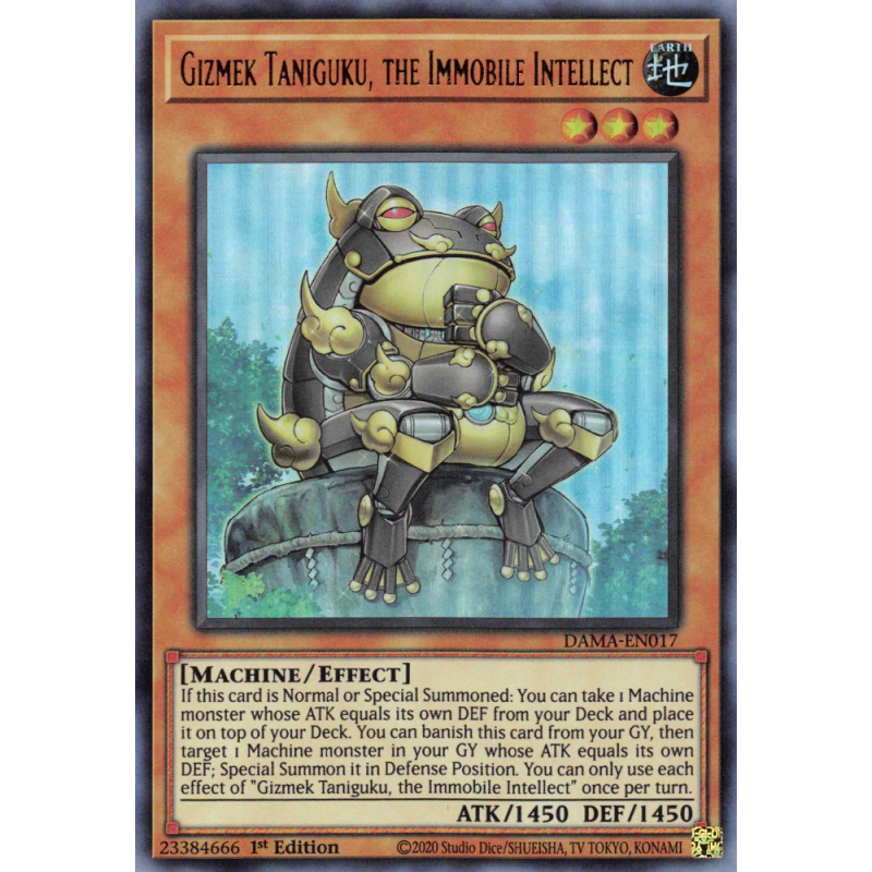 Yu-Gi-Oh TCG DAMA-EN017 UR Gizmek Taniguku, the Immobile Intellect Dawn of Majesty