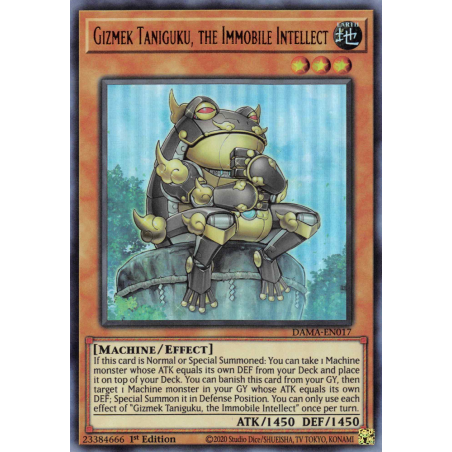 Yu-Gi-Oh TCG DAMA-EN017 UR Gizmek Taniguku, the Immobile Intellect Dawn of Majesty