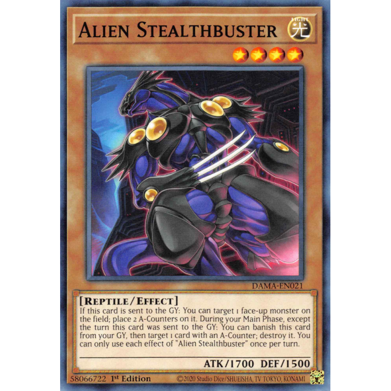 Yu-Gi-Oh TCG DAMA-EN021 C Alien Stealthbuster Dawn of Majesty