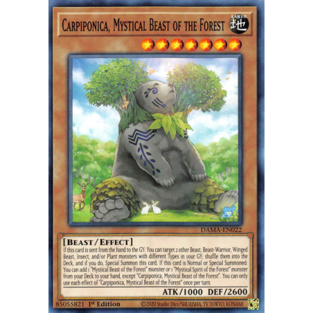 Yu-Gi-Oh TCG DAMA-EN022 C Carpiponica, Mystical Beast of the Forest Dawn of Majesty