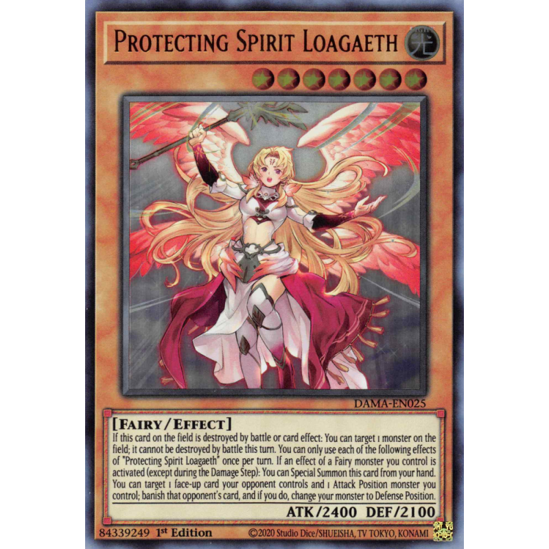 Yu-Gi-Oh TCG DAMA-EN025 UR Protecting Spirit Loagaeth Dawn of Majesty
