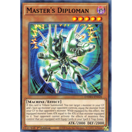 Yu-Gi-Oh TCG DAMA-EN026 C Master's Diploman Dawn of Majesty