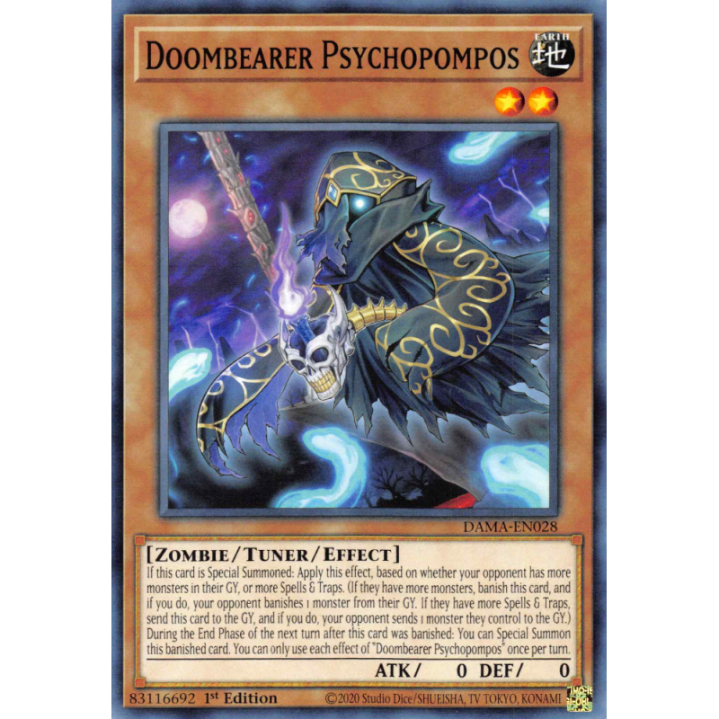 Yu-Gi-Oh TCG DAMA-EN028 C Doombearer Psychopompos Dawn of Majesty