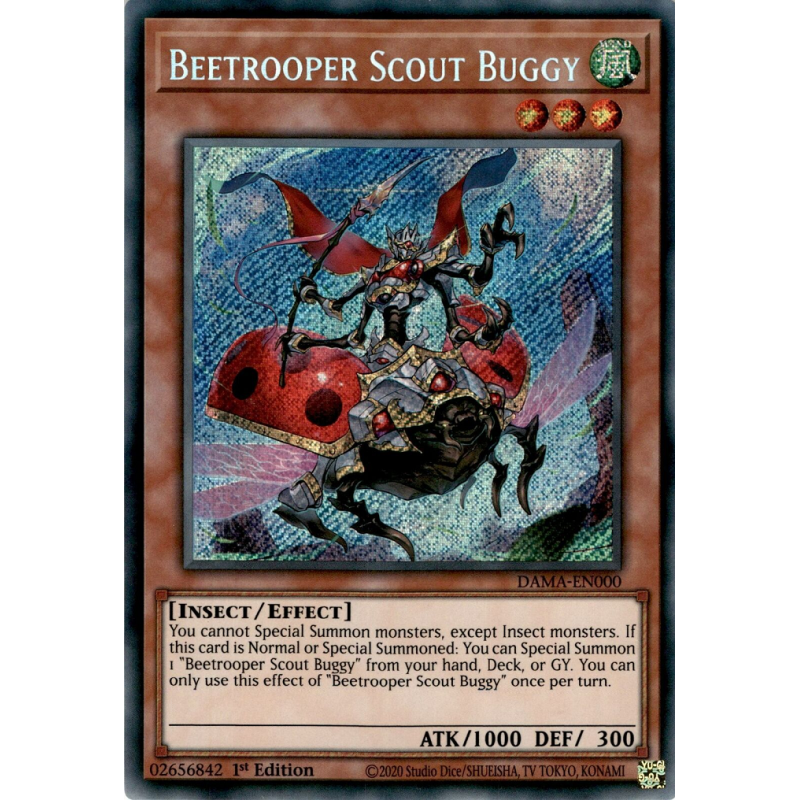 Yu-Gi-Oh TCG DAMA-EN000 SE Beetrooper Scout Buggy Dawn of Majesty