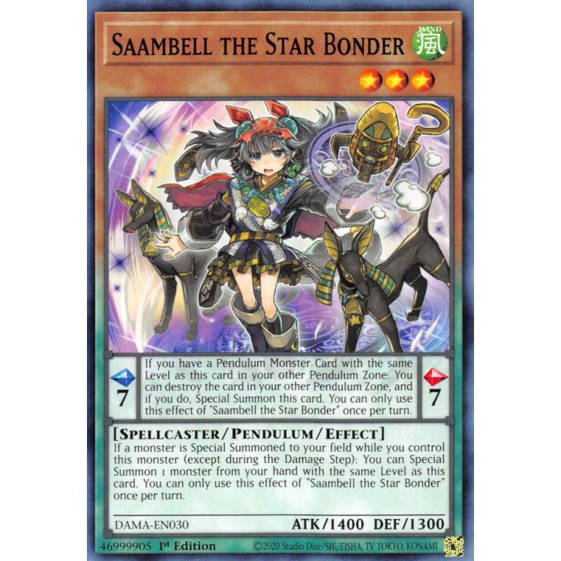 Yu-Gi-Oh TCG DAMA-EN030 C Saambell the Star Bonder Dawn of Majesty