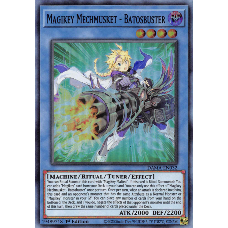 Yu-Gi-Oh TCG DAMA-EN032 SR Magikey Mechmusket - Batosbuster Dawn of Majesty