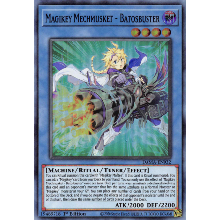 Yu-Gi-Oh TCG DAMA-EN032 SR Magikey Mechmusket - Batosbuster Dawn of Majesty