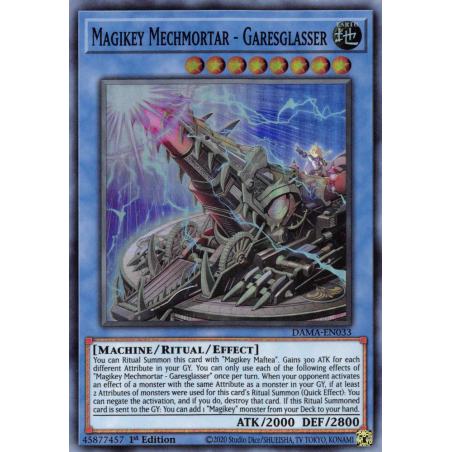 Yu-Gi-Oh TCG DAMA-EN033 SR Magikey Mechmortar - Garesglasser Dawn of Majesty