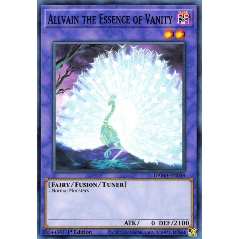Yu-Gi-Oh TCG DAMA-EN038 C Allvain the Essence of Vanity Dawn of Majesty