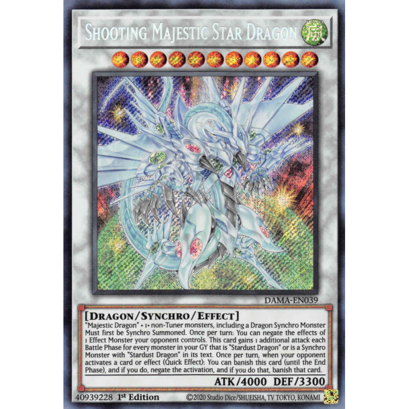 Yu-Gi-Oh TCG DAMA-EN039 SE Shooting Majestic Star Dragon Dawn of Majesty