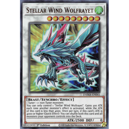 Yu-Gi-Oh TCG DAMA-EN041 UR Stellar Wind Wolfrayet Dawn of Majesty