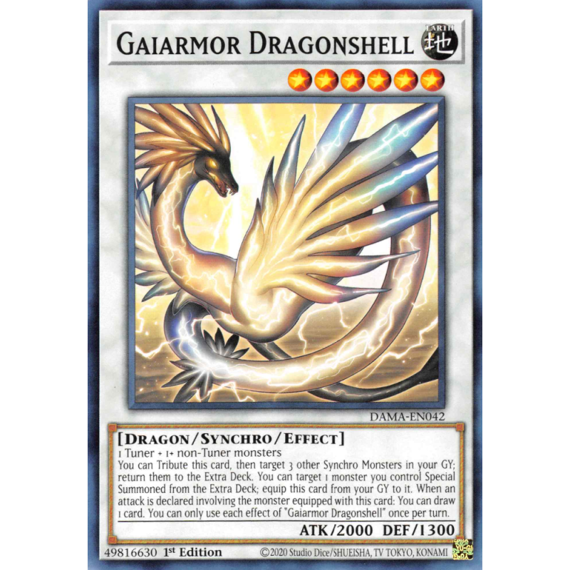 Yu-Gi-Oh TCG DAMA-EN042 C Gaiarmor Dragonshell Dawn of Majesty