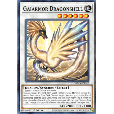 Yu-Gi-Oh TCG DAMA-EN042 C Gaiarmor Dragonshell Dawn of Majesty