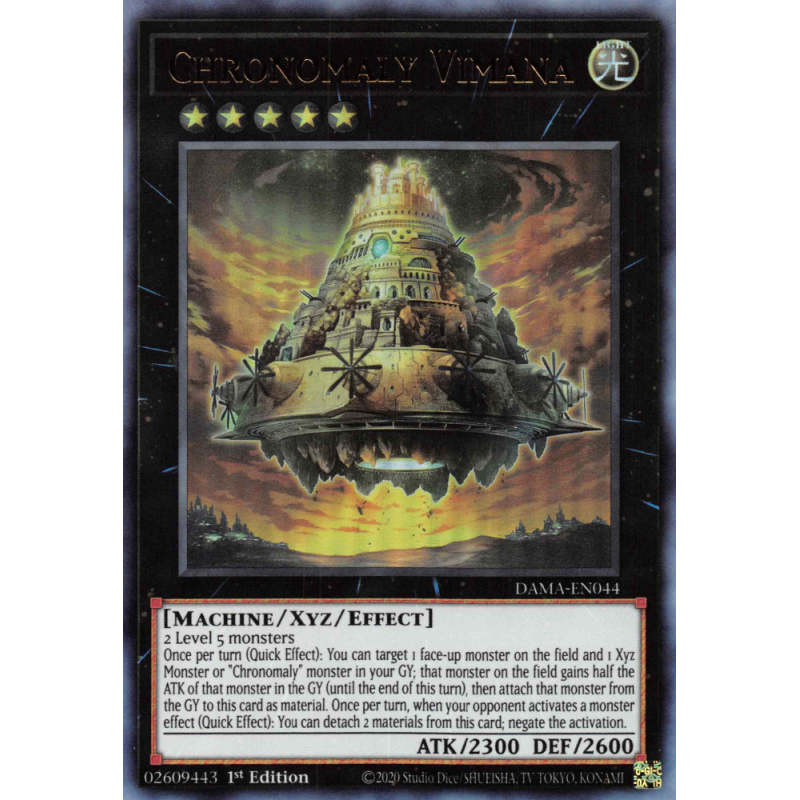 Yu-Gi-Oh TCG DAMA-EN044 UR Chronomaly Vimana Dawn of Majesty