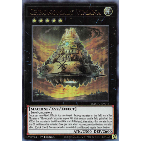 Yu-Gi-Oh TCG DAMA-EN044 UR Chronomaly Vimana Dawn of Majesty