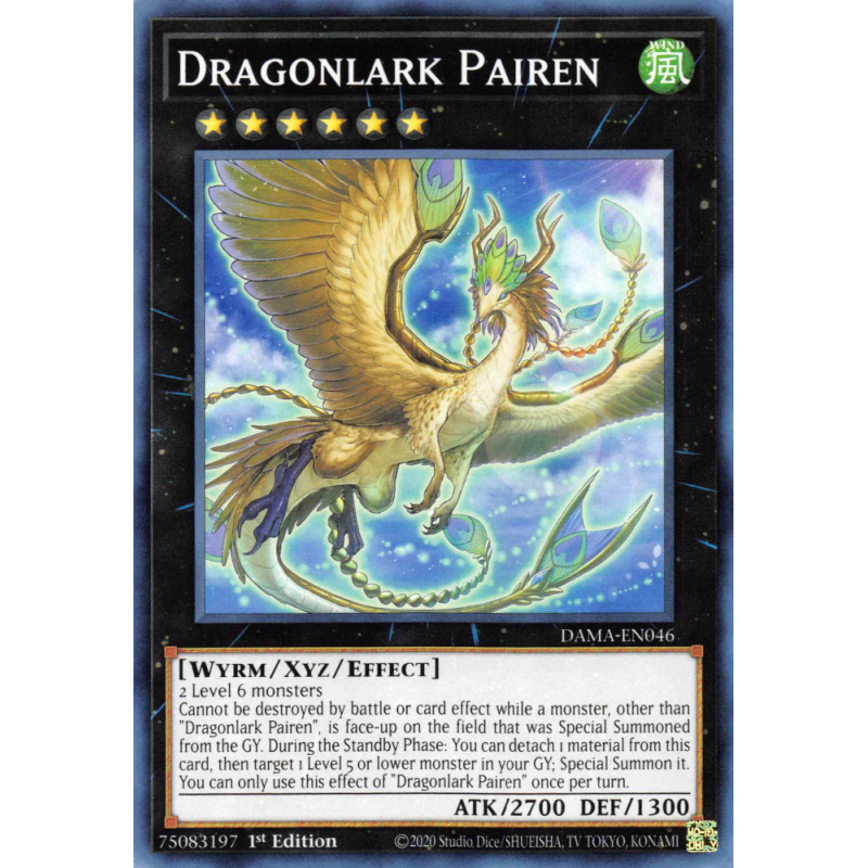 Yu-Gi-Oh TCG DAMA-EN046 C Dragonlark Pairen Dawn of Majesty
