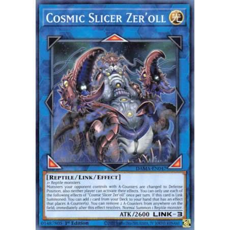 Yu-Gi-Oh TCG DAMA-EN047 C Cosmic Slicer Zer'oll Dawn of Majesty