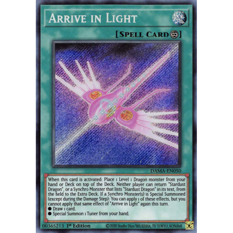 Yu-Gi-Oh TCG DAMA-EN050 SE Arrive in Light Dawn of Majesty