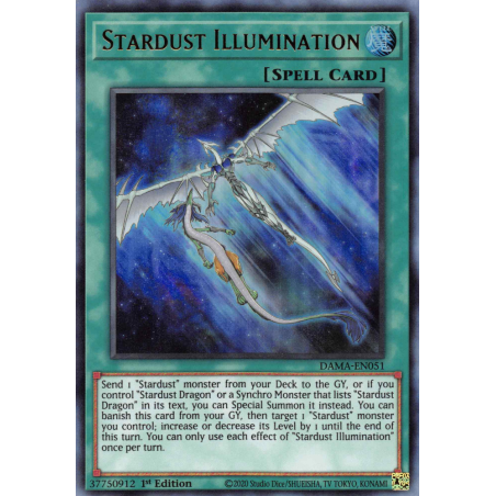 Yu-Gi-Oh TCG DAMA-EN051 UR Stardust Illumination Dawn of Majesty