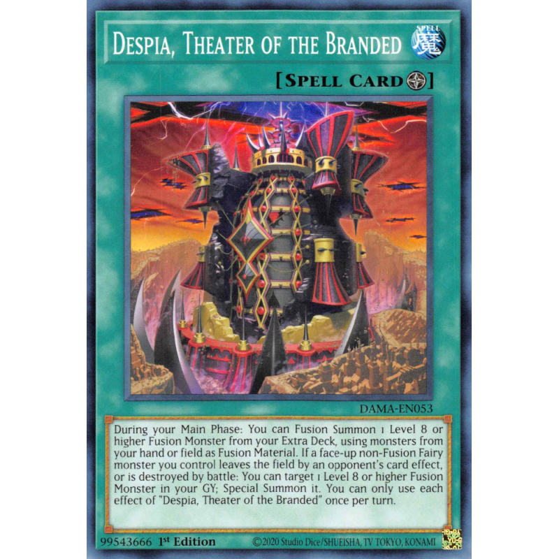 Yu-Gi-Oh TCG DAMA-EN053 C Despia, Theater of the Branded Dawn of Majesty