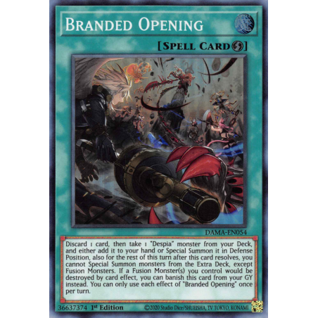Yu-Gi-Oh TCG DAMA-EN054 SR Branded Opening Dawn of Majesty