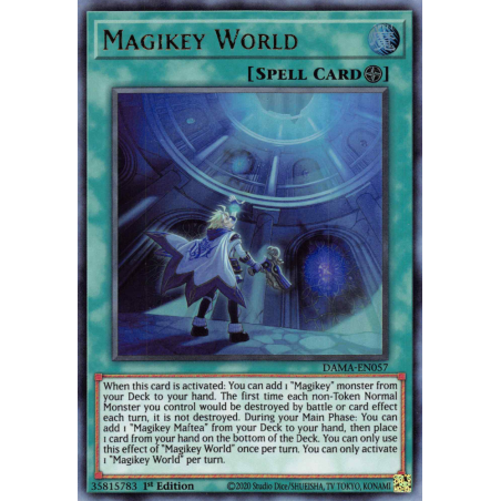 Yu-Gi-Oh TCG DAMA-EN057 UR Magikey World Dawn of Majesty