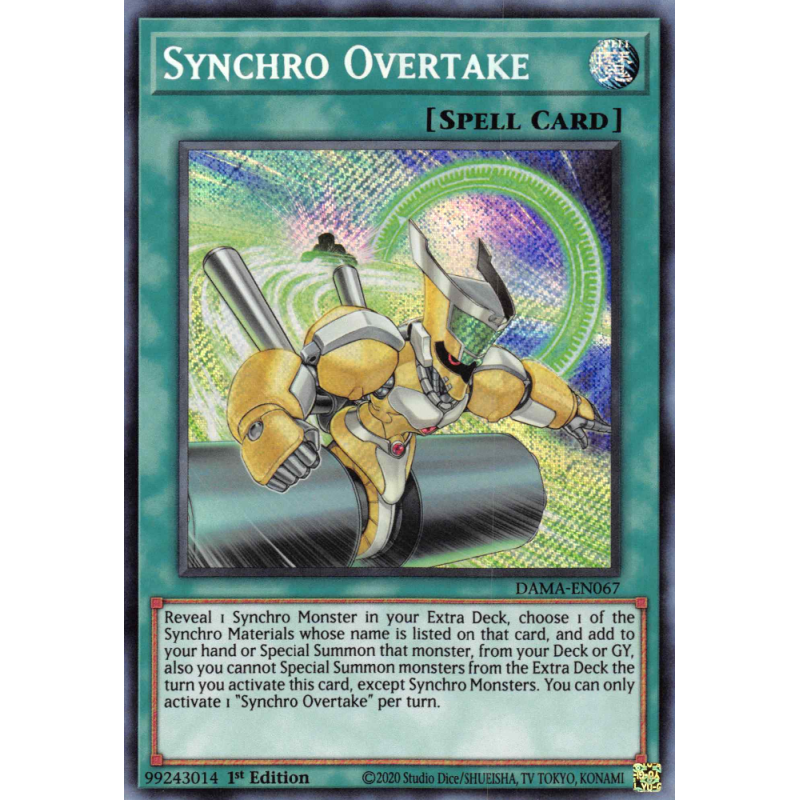 Yu-Gi-Oh TCG DAMA-EN067 SE Synchro Overtake Dawn of Majesty