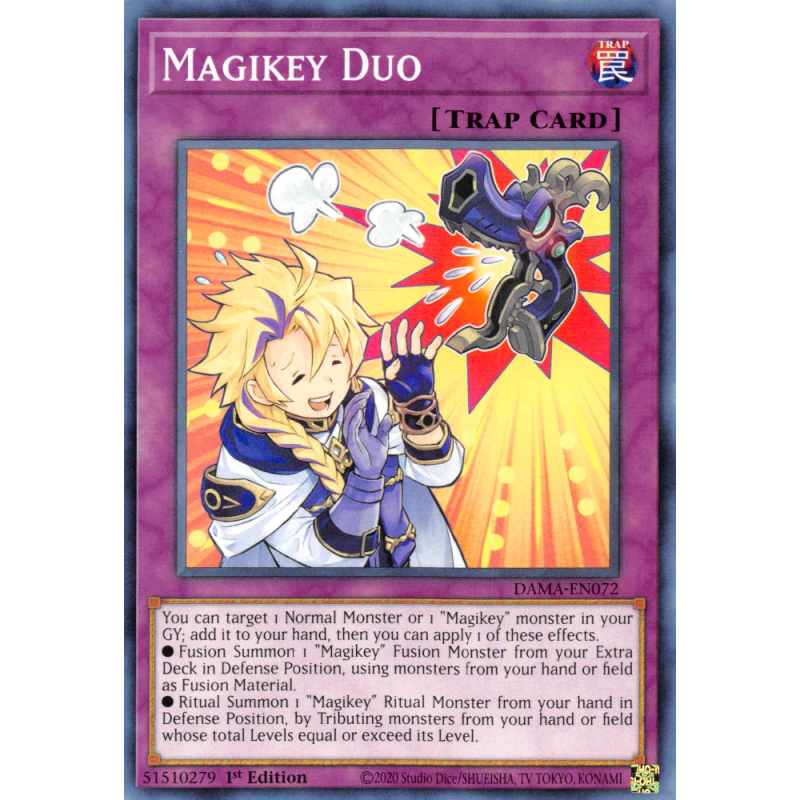 Yu-Gi-Oh TCG DAMA-EN072 C Magikey Duo Dawn of Majesty